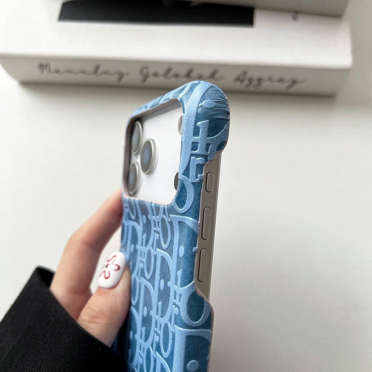 Lux Leather Dior Phone Case For iPhone 17 / 16 / 15 / 14