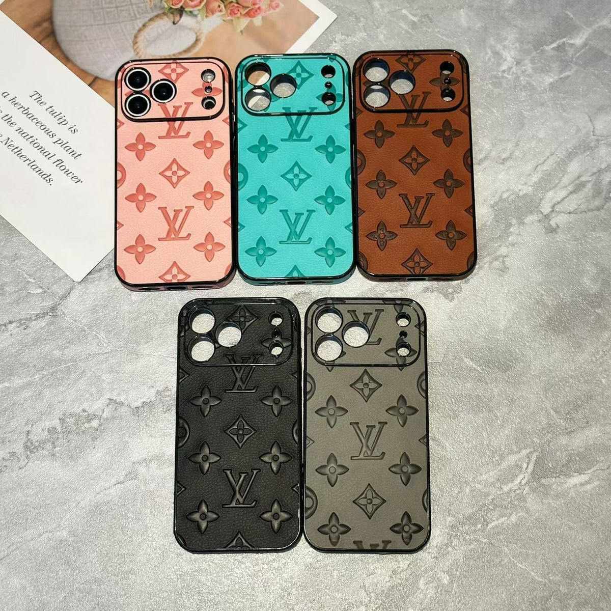 Lv Luxury Phone Case For iPhone 12-18 Pro & Pro Max