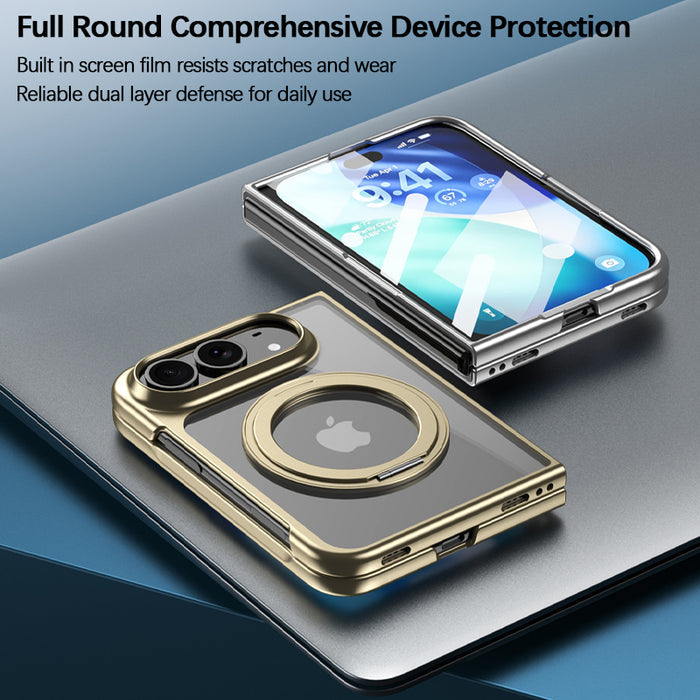 iPhone Duo Transparent Electroplated Magsafe Stand Case
