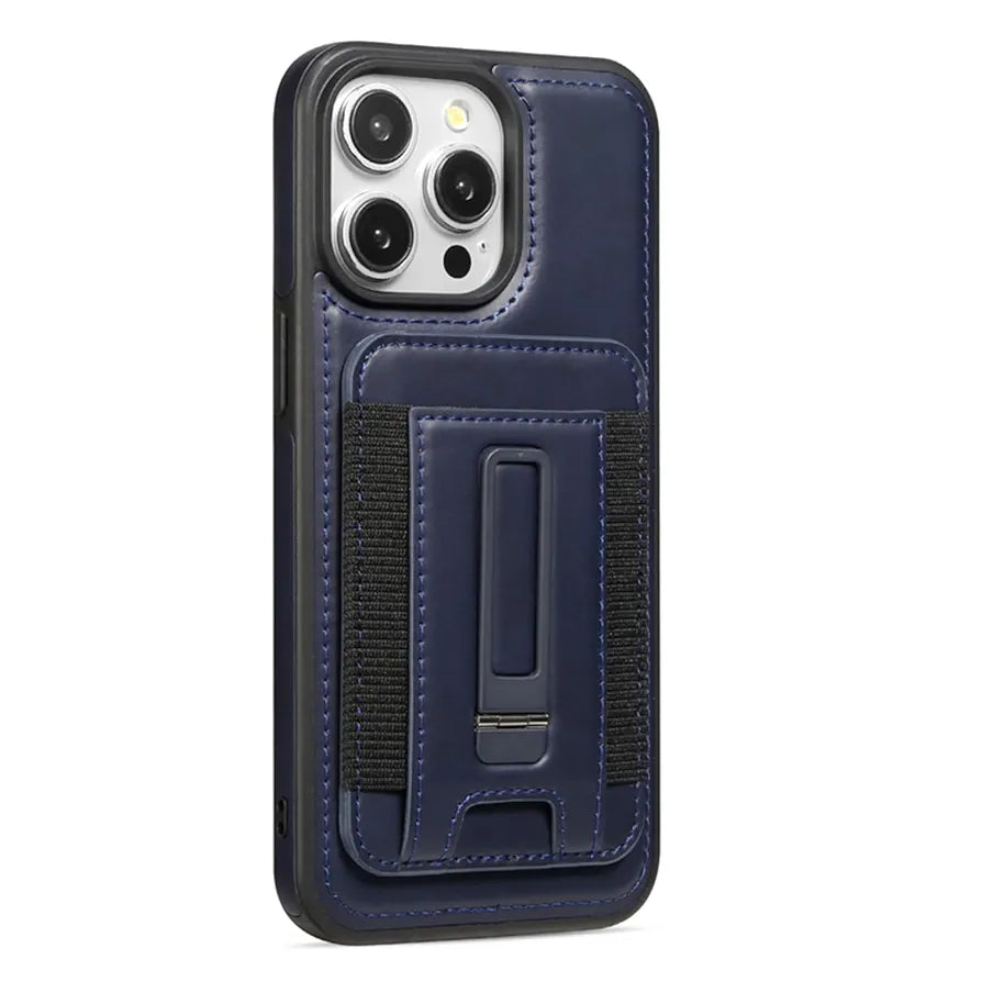 Leather Case with Magnetic, Detachable Card Holder