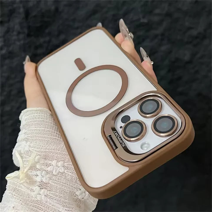 Luxury Magnetic Clear Phone Case For iPhone 16 15 14