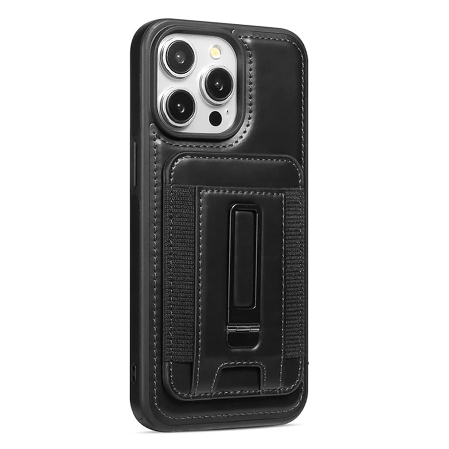 Leather Case with Magnetic, Detachable Card Holder