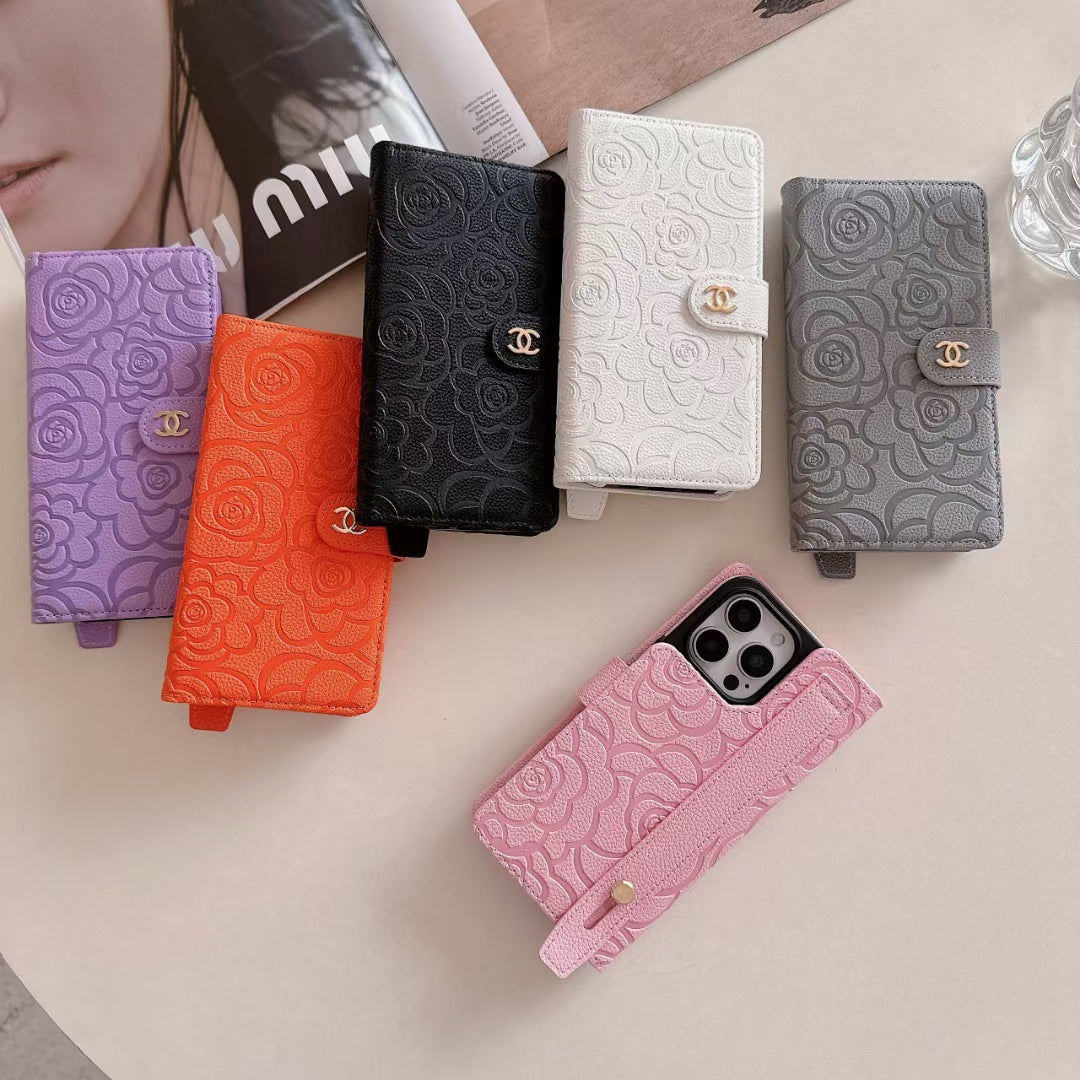 Chanel Genuine Leather Wallet Leather Crossbody Bag Apple iPhone Case theroxymob