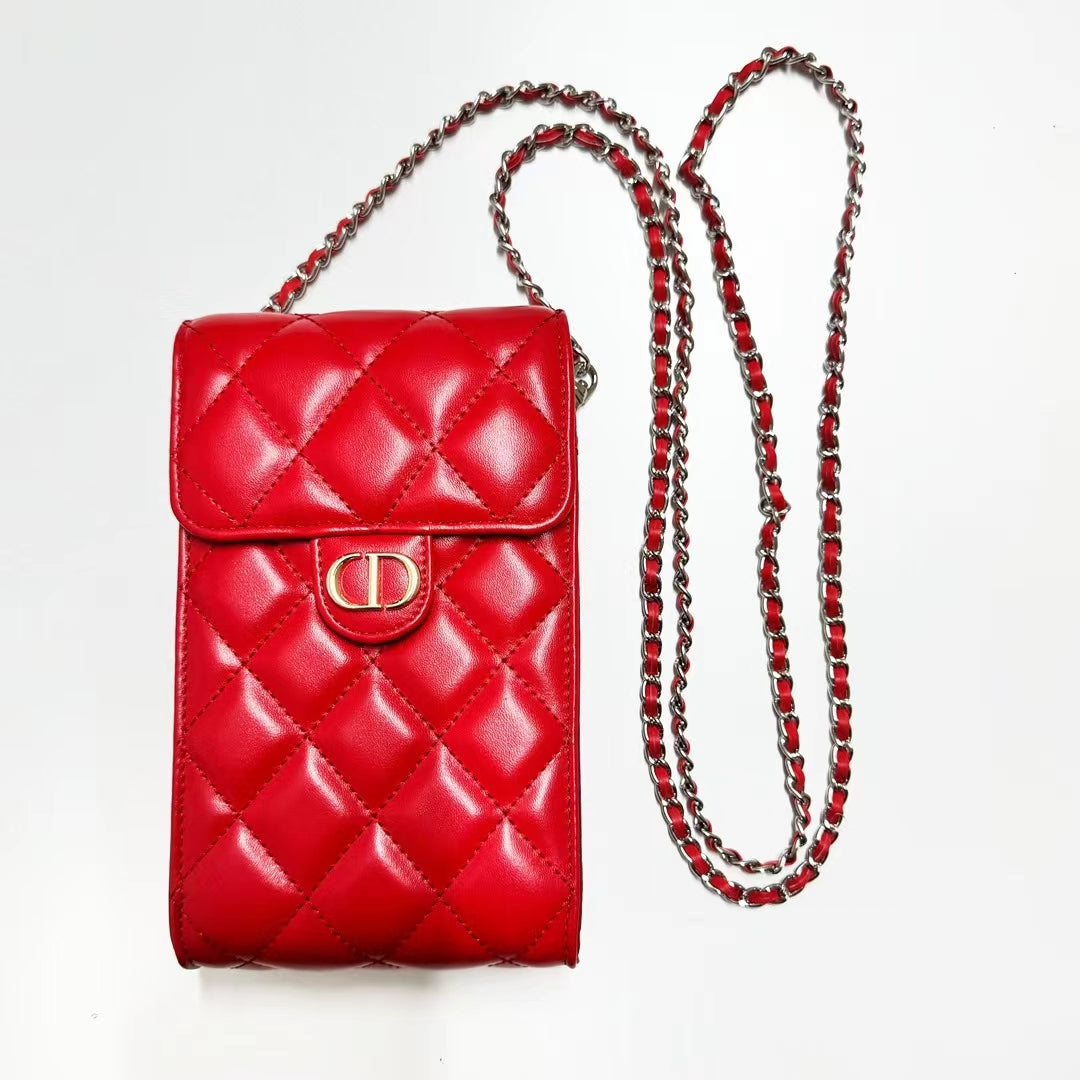 Luxury CD Genuine Leather Crossbody Phone Bag Elegant Tote Bag Roxy New