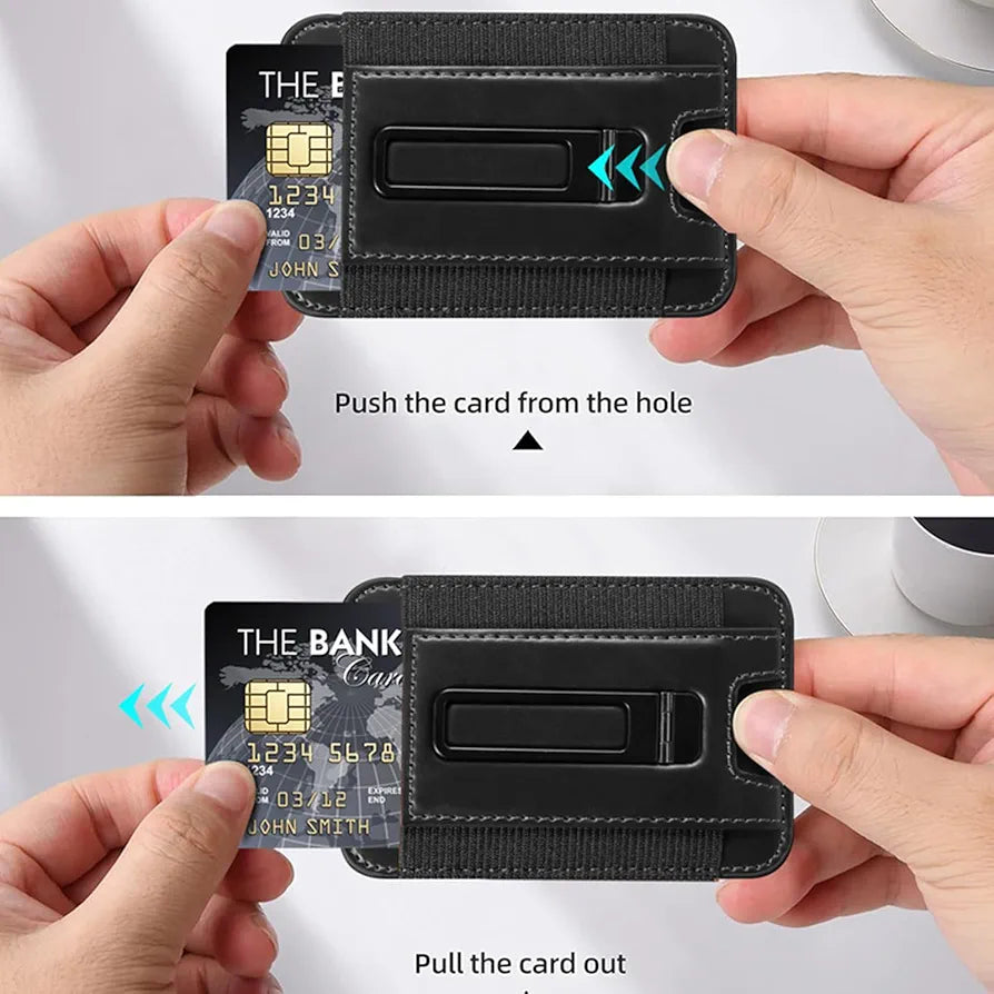 Leather Case with Magnetic, Detachable Card Holder