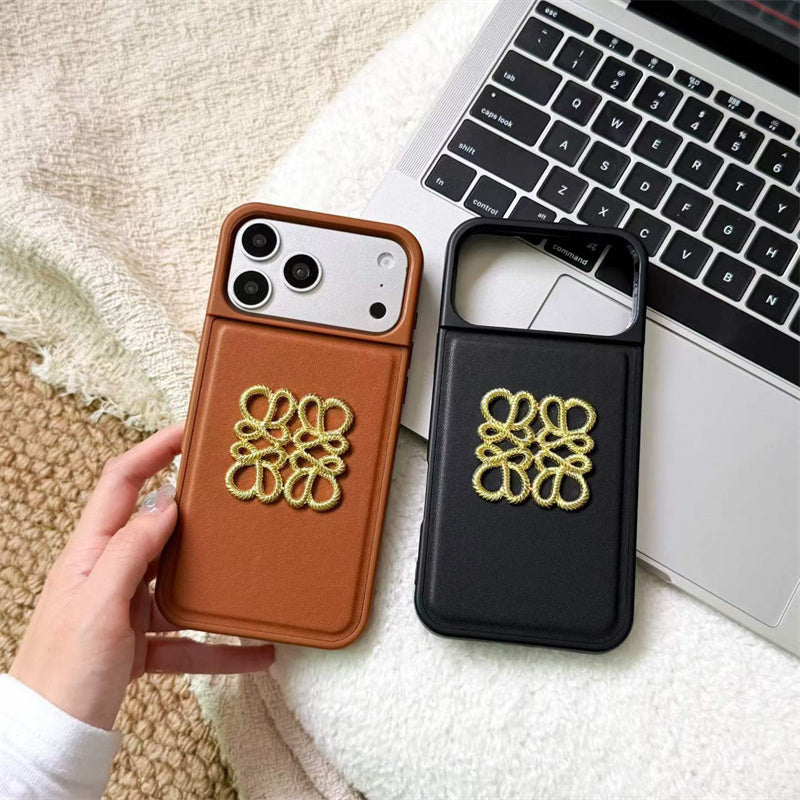 Luxury Leather Emblem iPhone Case | Premium Protection For iPhone 13-18 Pro & Pro Max