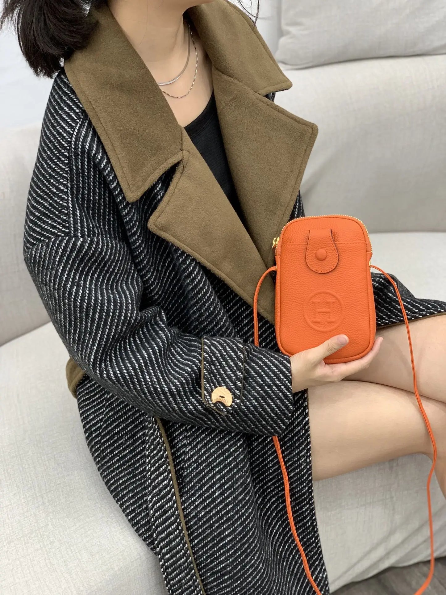 Hermes Calfskin Crossbody Bag