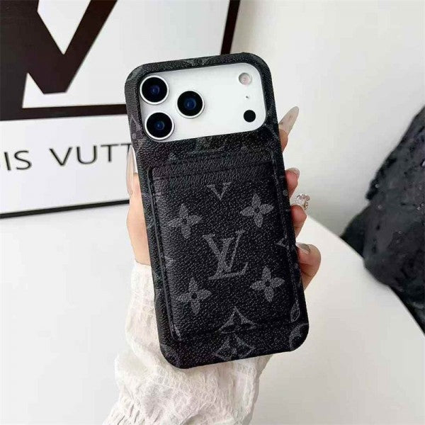 Leather Card Holder Case for iPhone 17/ 16/ 15/ 14
