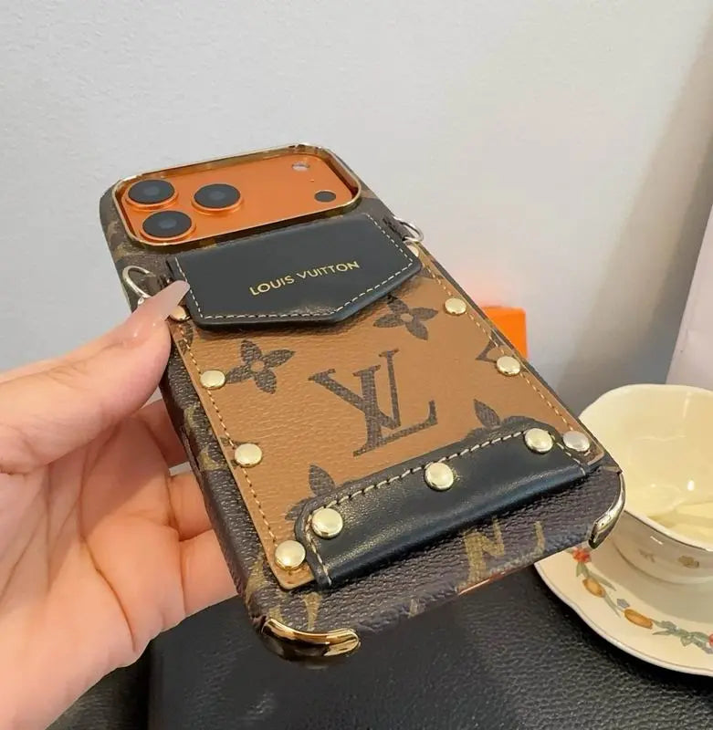 Luxury Phone Case with Strap For iPhone 12-17