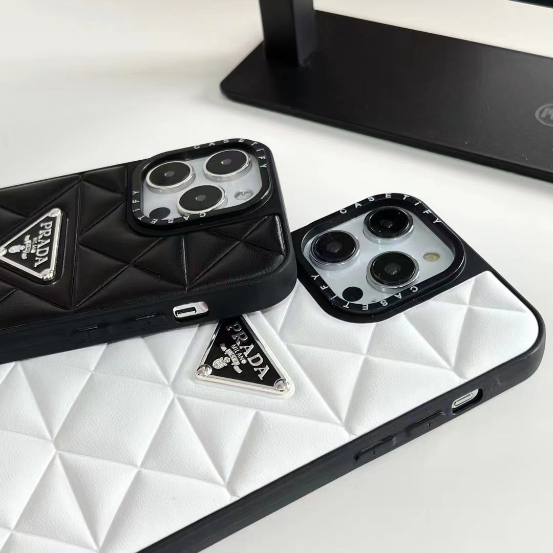 PD Diamond Goose Down Metal Triangle Label iPhone Case Roxy New 2