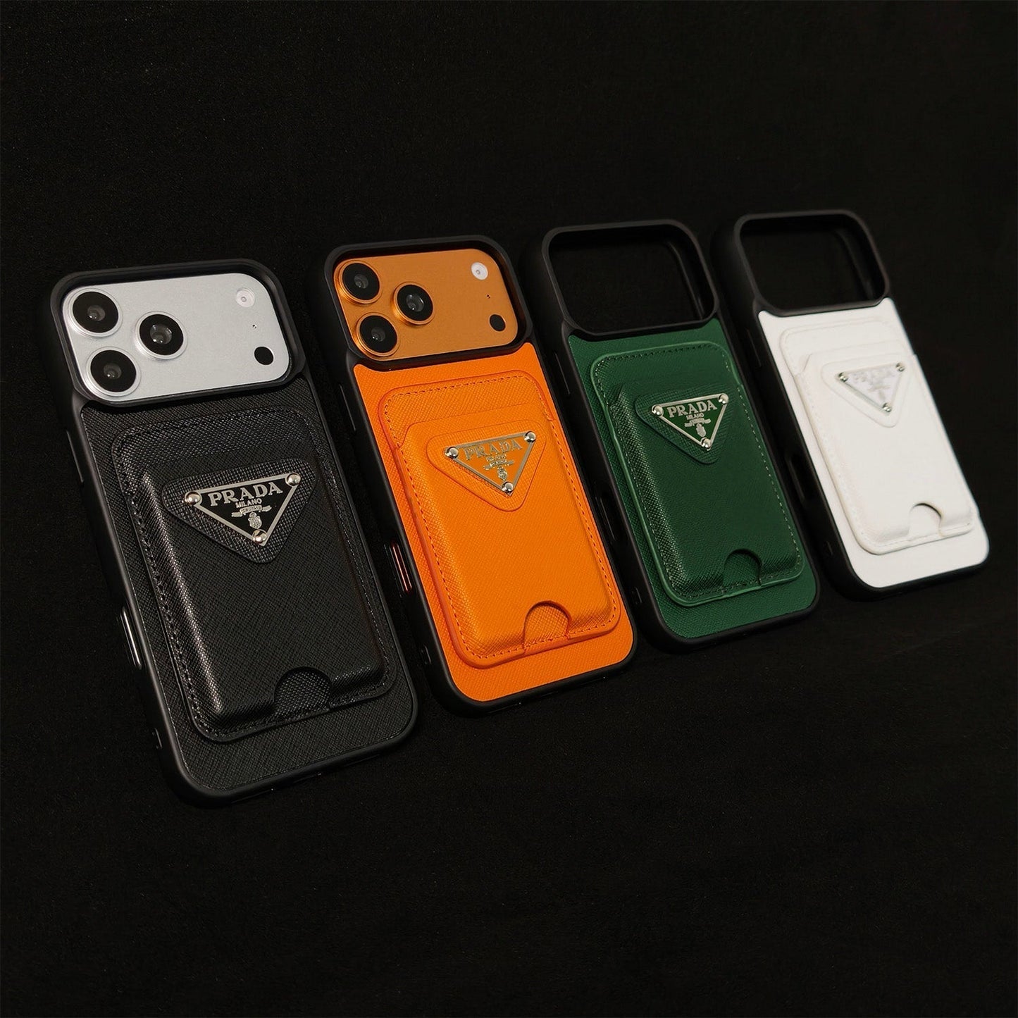 Luxury Brand MagSafe Card Holder Case For iPhone 13-17