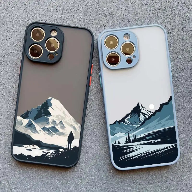 Mountain Peaks Landscape Phone Case for iPhone 16 15 14