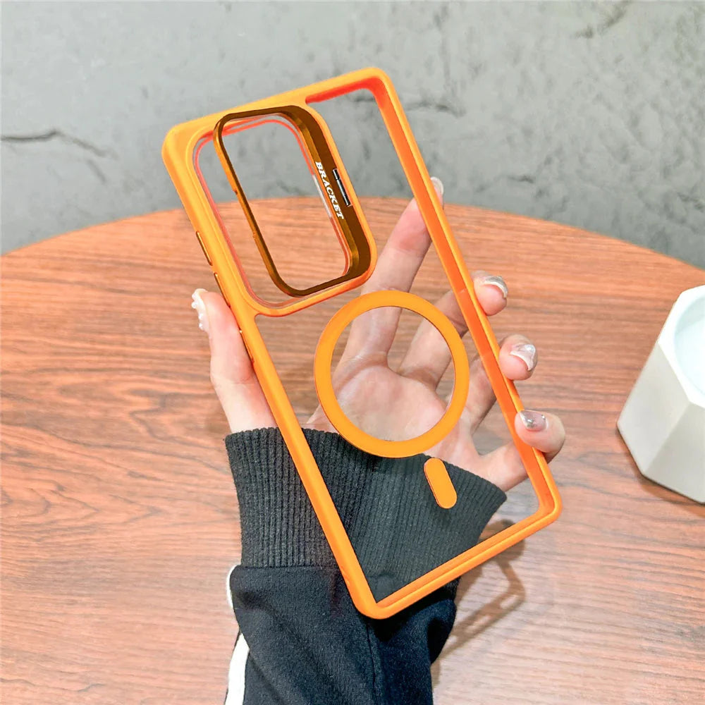 Folding Lens Stand Magsafe Case For Samsung S25 THEROXYMOB
