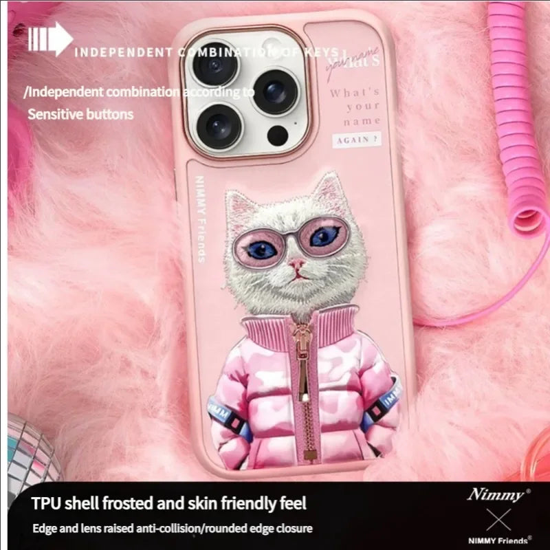 Super 3D cute Animal Case For Iphone 16 15 14
