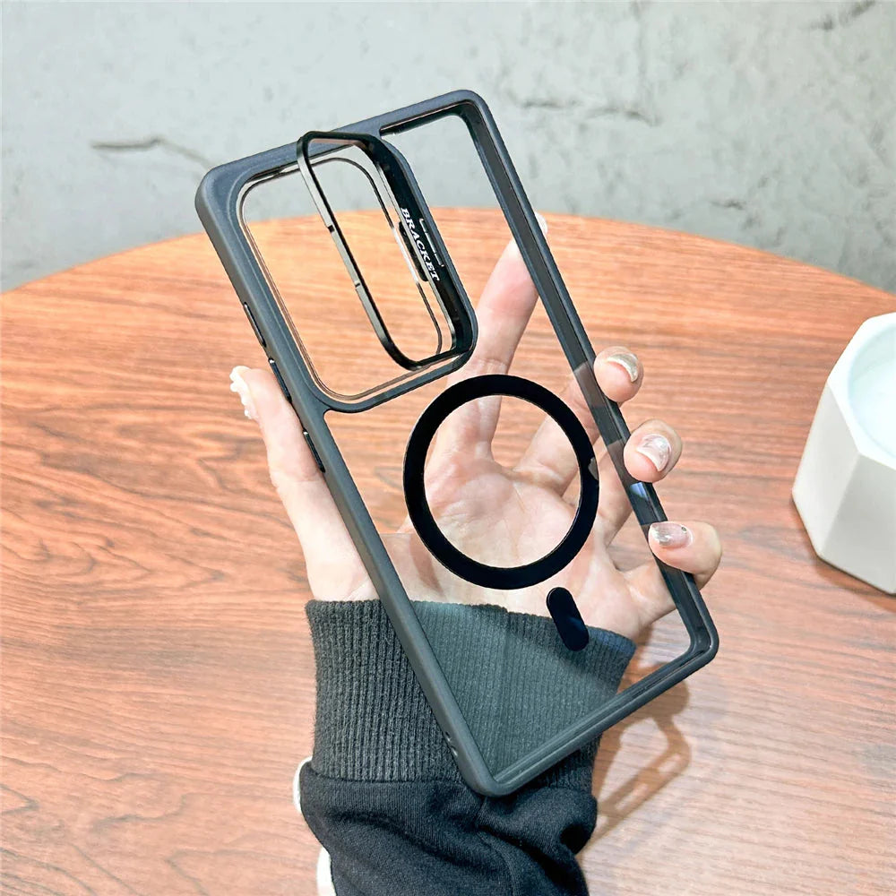 Folding Lens Stand Magsafe Case For Samsung S25 THEROXYMOB