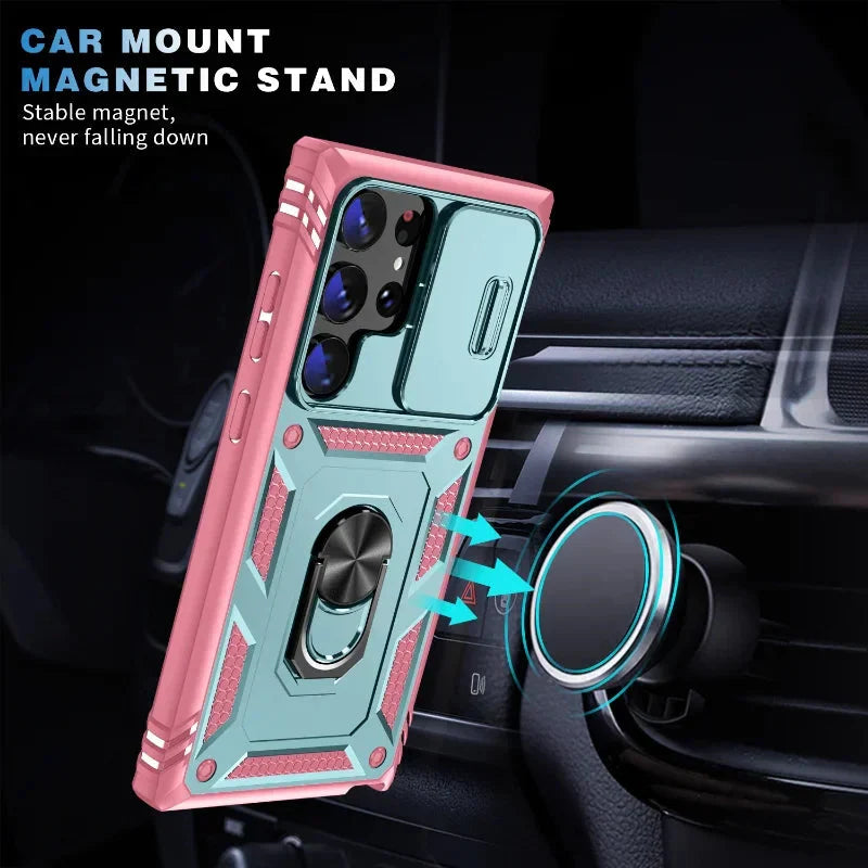 360 Degree Rotate Kickstand Cover Case For Samsung S25 S24 / S23 Series CaseSpot