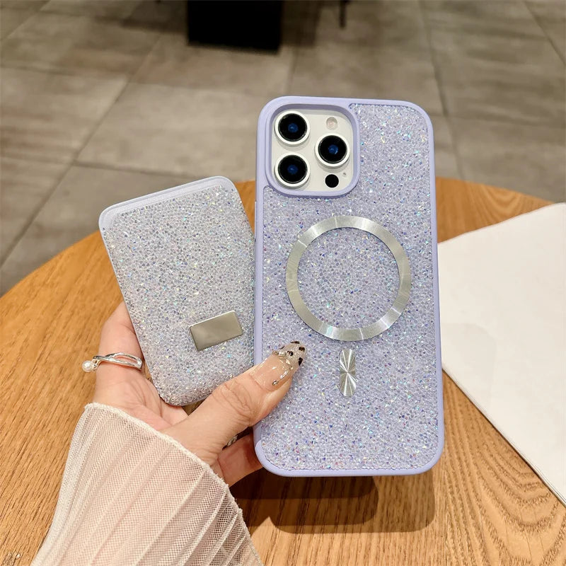 Luxury Diamond Wallet Phone Case For iPhone 16 15 14
