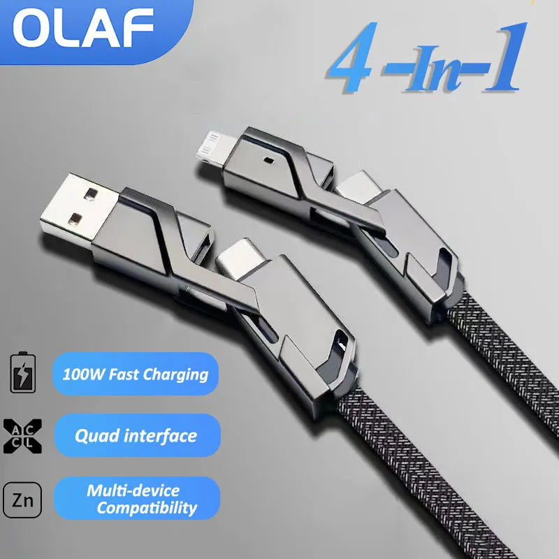 4-in-1 The Cable Fast Charger for iPhone Series And Samsung Series