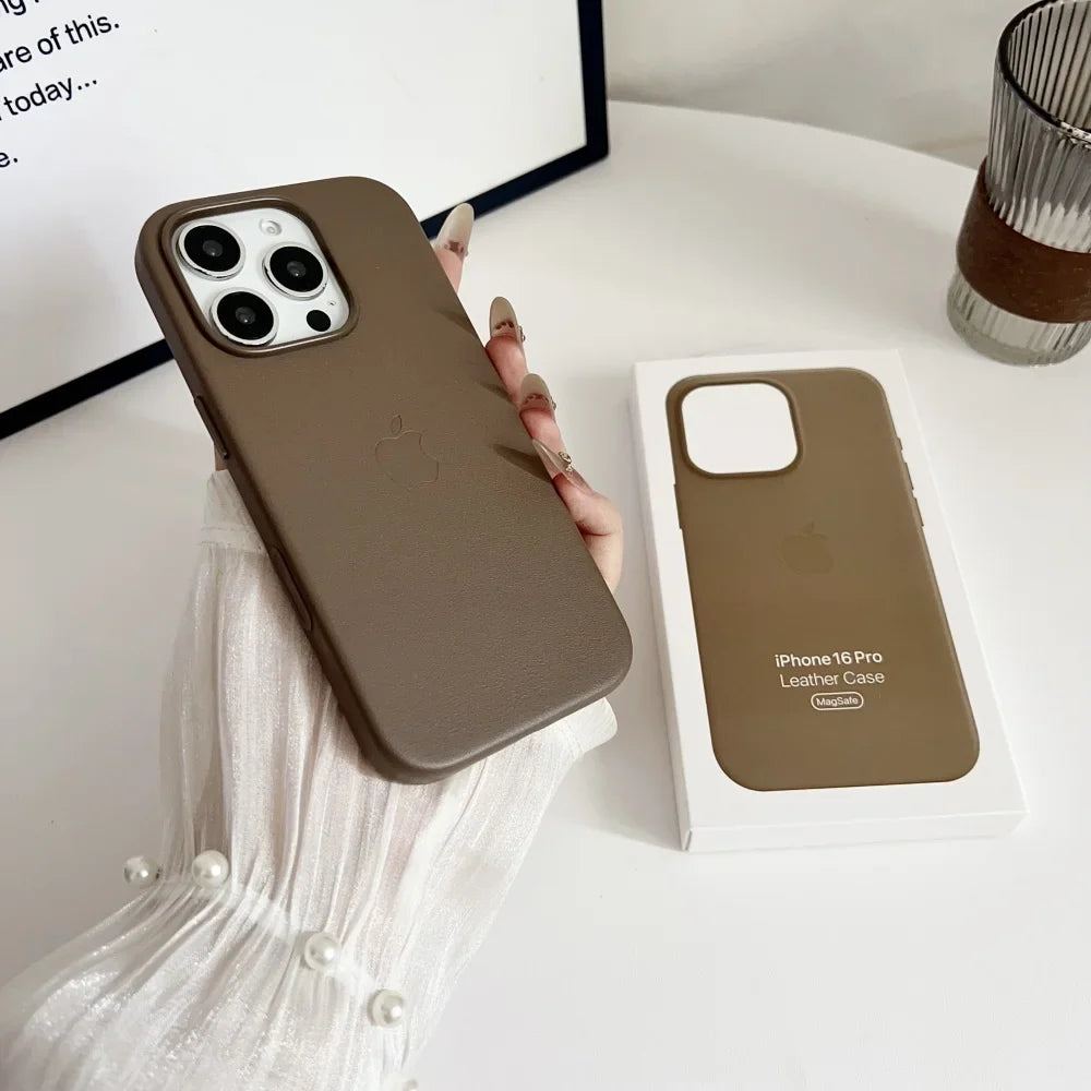 Leather Apple Magsafe Magnetic Case for iPhone 16 Series