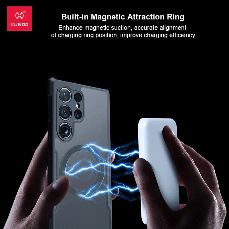 Magnetic Anti-Drop Back Clear Stand Case For Samsung Galaxy S25/ 24/ 23 THEROXYMOB