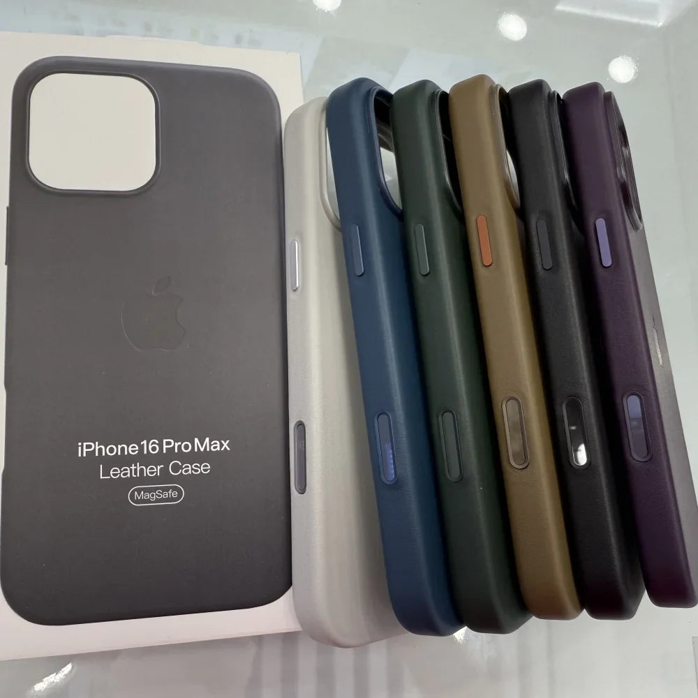 Leather Apple Magsafe Magnetic Case for iPhone 16 Series