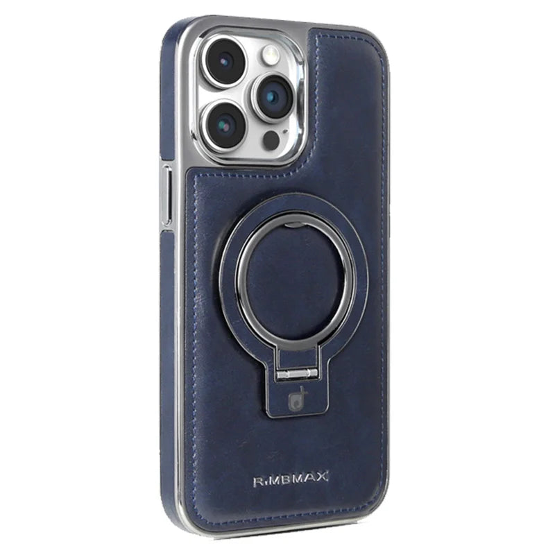 Luxury PU Leather Magsafe Stand Phone Case For iPhone 16 15 14