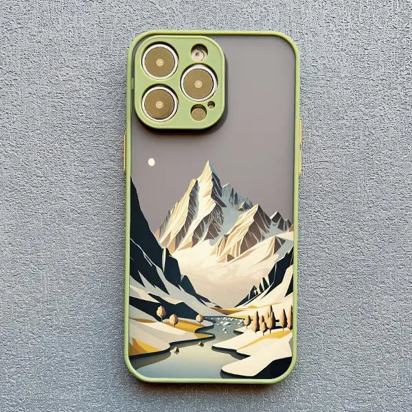 Mountain Peaks Landscape Phone Case for iPhone 16 15 14
