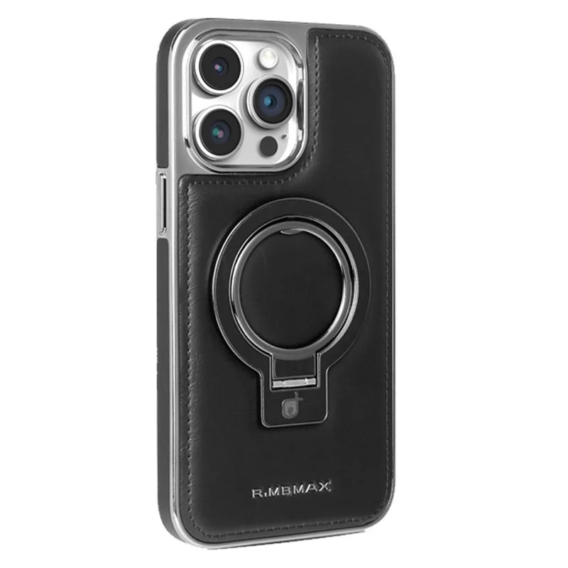 Luxury PU Leather Magsafe Stand Phone Case For iPhone 16 15 14