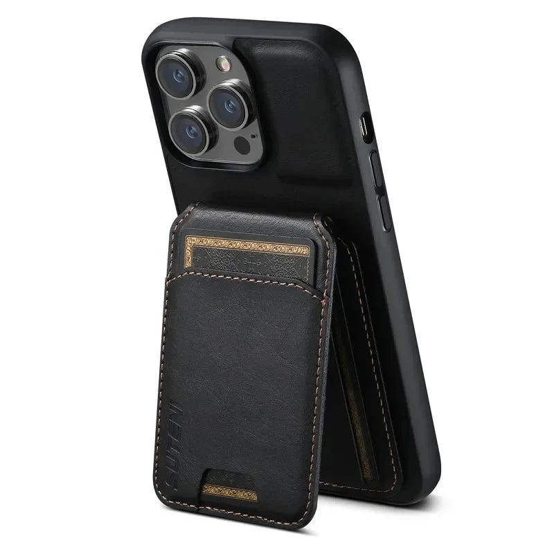 Luxury Case Card Holder Leather Magnetic Pocket Cover For iPhone 16 15 14