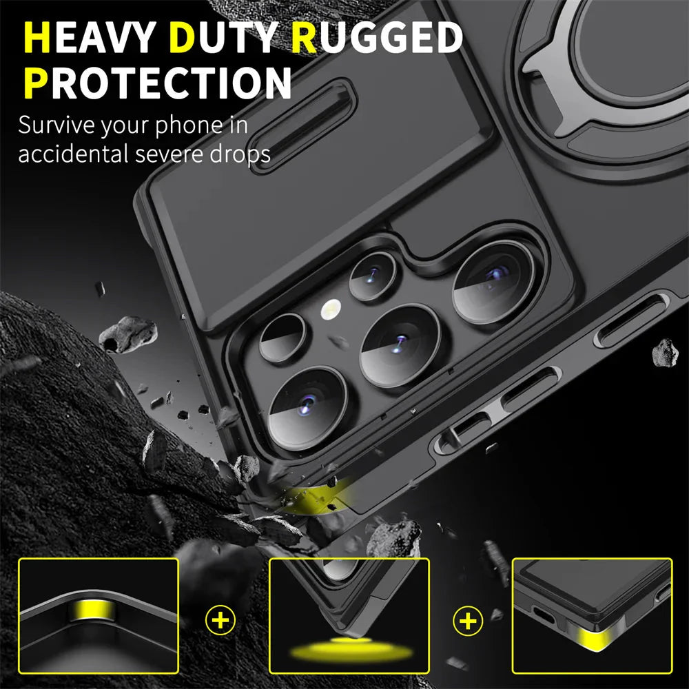 Slide Camera Protection Magsafe Case for Samsung S25 S24 S23 THEROXYMOB