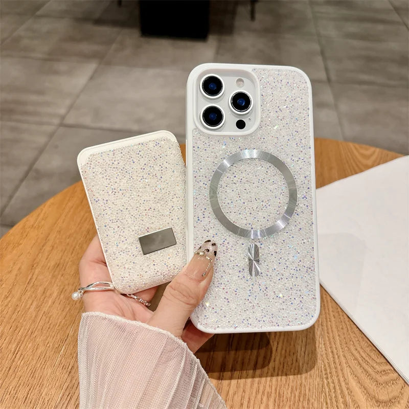 Luxury Diamond Wallet Phone Case For iPhone 16 15 14