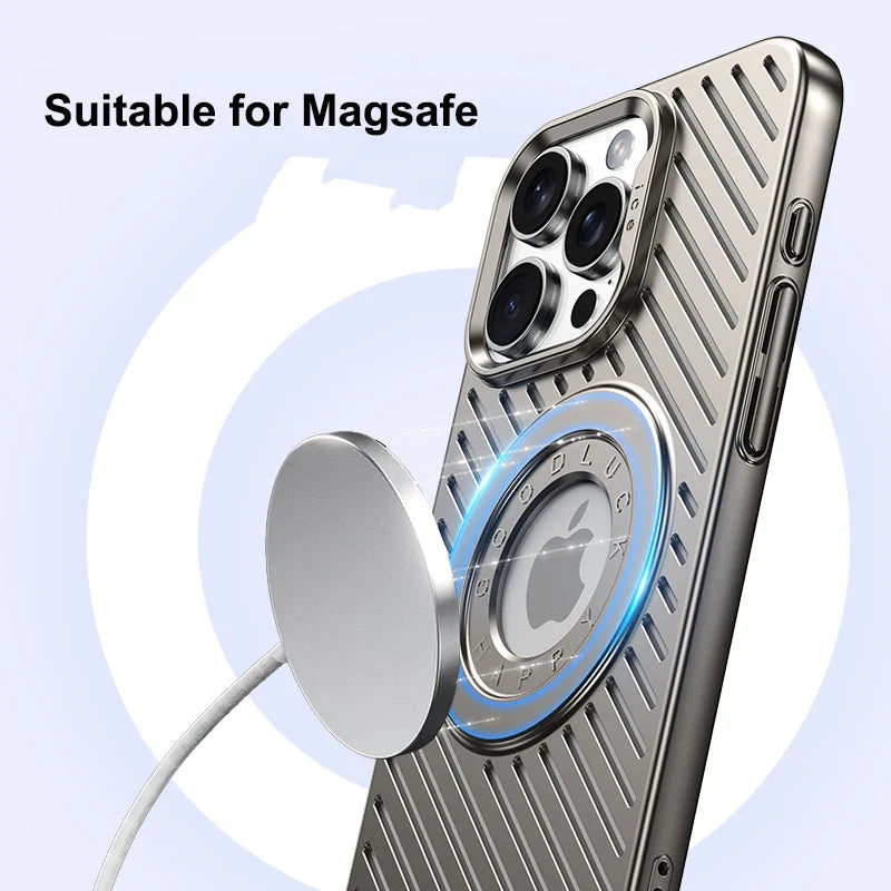 MAGNETIC CASE MATTE HEAT DISSIPATION HARD FOR IPHONE 16 15 14