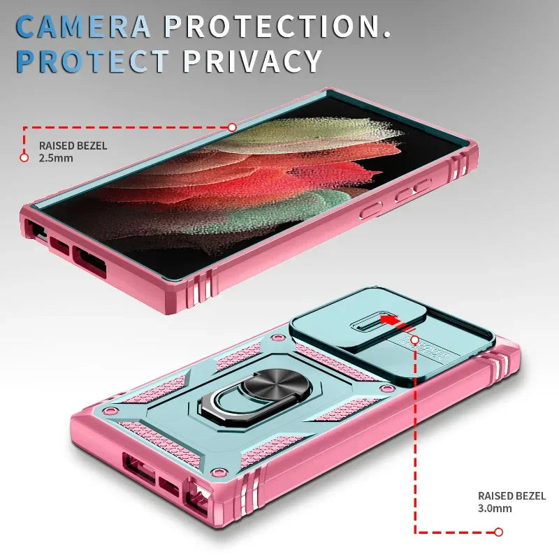 360 Degree Rotate Kickstand Cover Case For Samsung S25 S24 / S23 Series CaseSpot