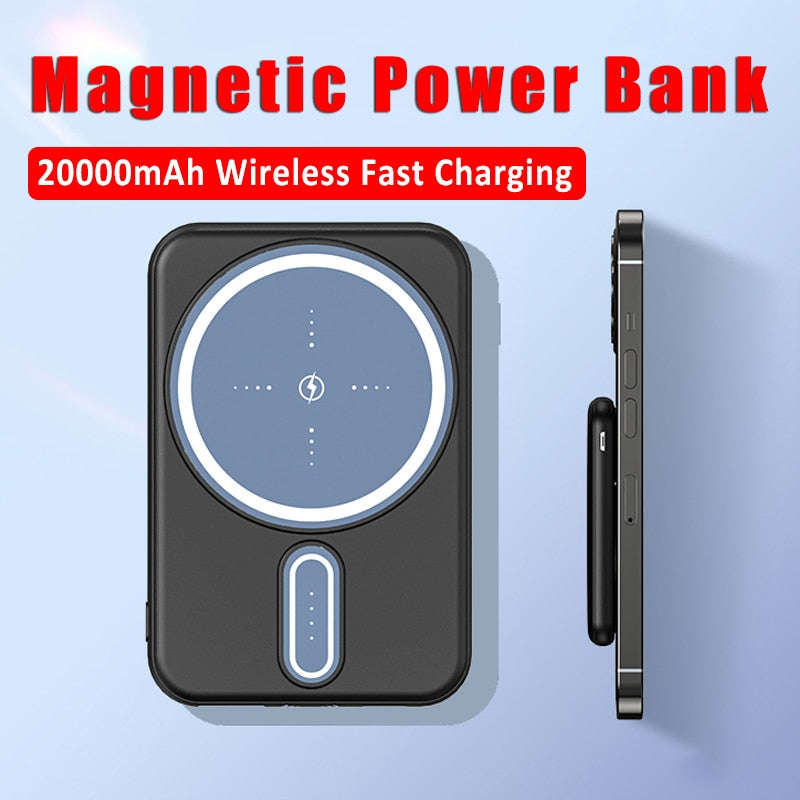 20000mAh Magnetic Power Bank Mini Portable Fast Charging Luxury_Covers