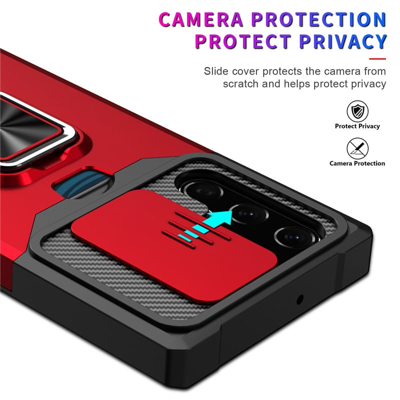 Armor Case With Card Solt for Samsung Galaxy S 25 S24 S23 Luxury_Covers