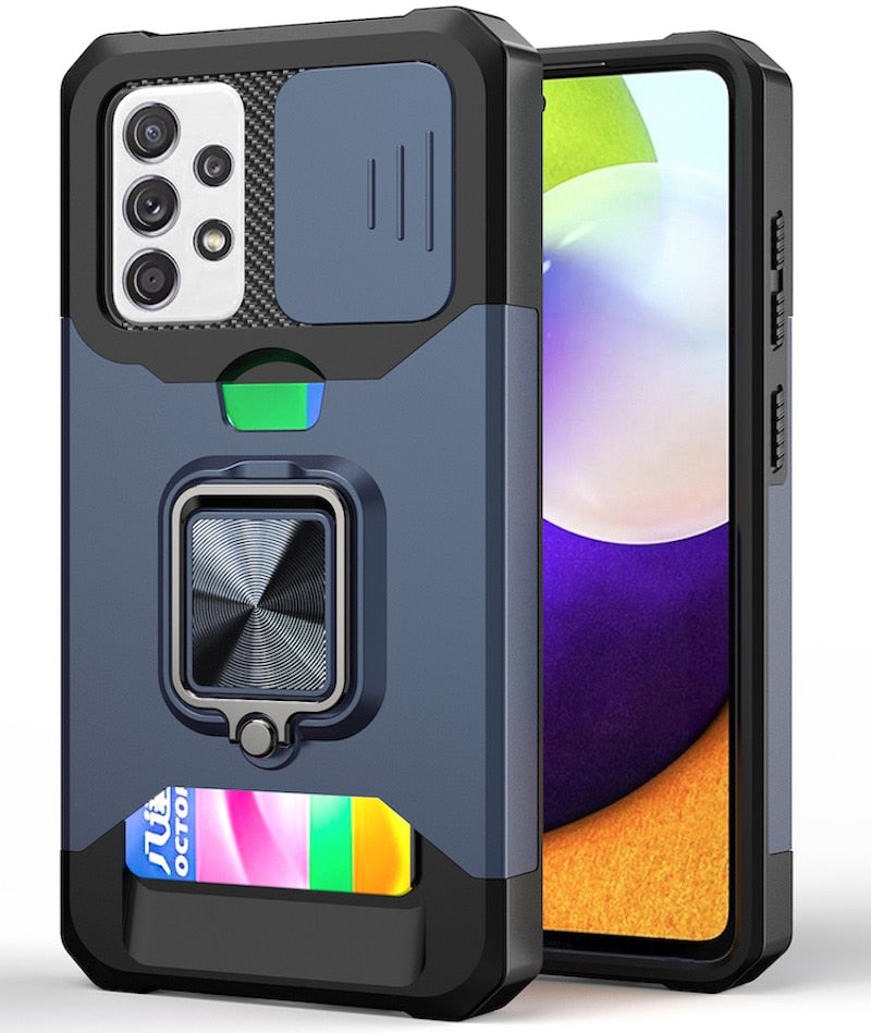 Armor Case With Card Solt for Samsung Galaxy S 25 S24 S23 Luxury_Covers