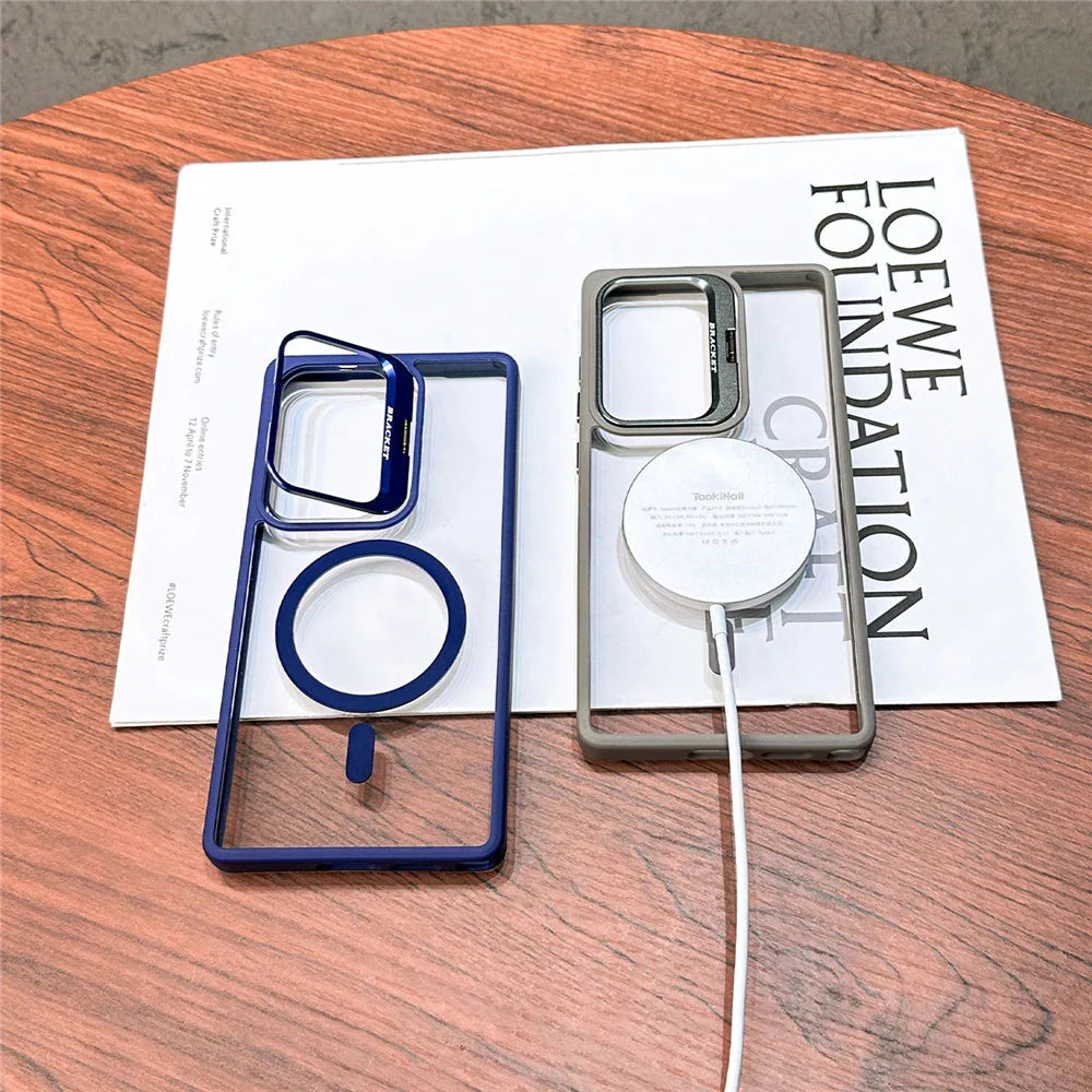 Folding Lens Stand Magsafe Case For Samsung S25 THEROXYMOB