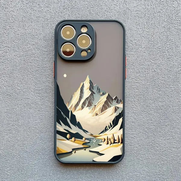 Mountain Peaks Landscape Phone Case for iPhone 16 15 14