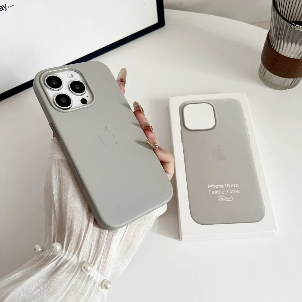 Leather Apple Magsafe Magnetic Case for iPhone 16 Series