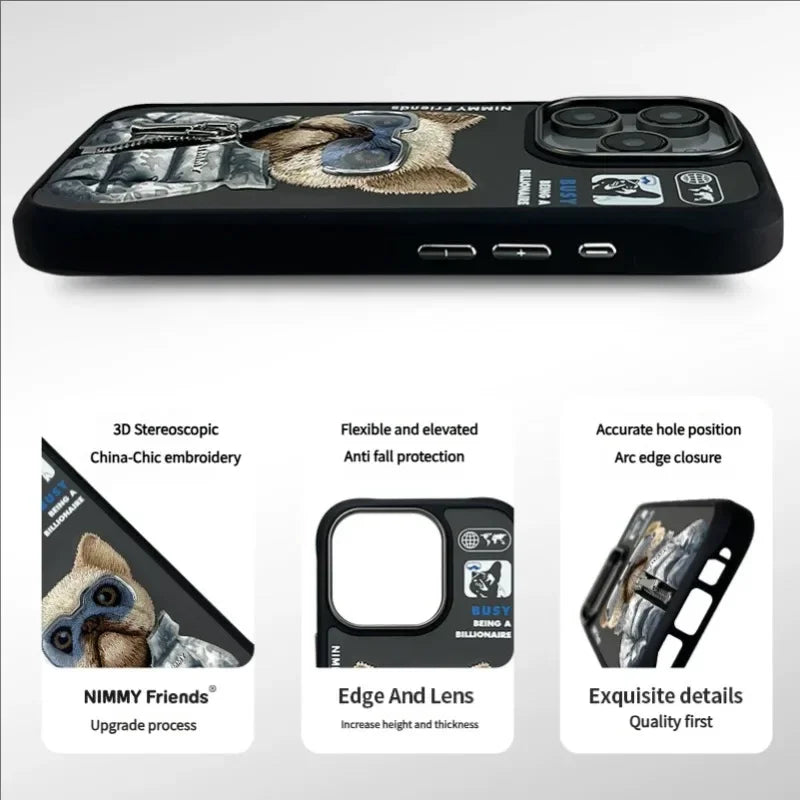Super 3D cute Animal Case For Iphone 16 15 14