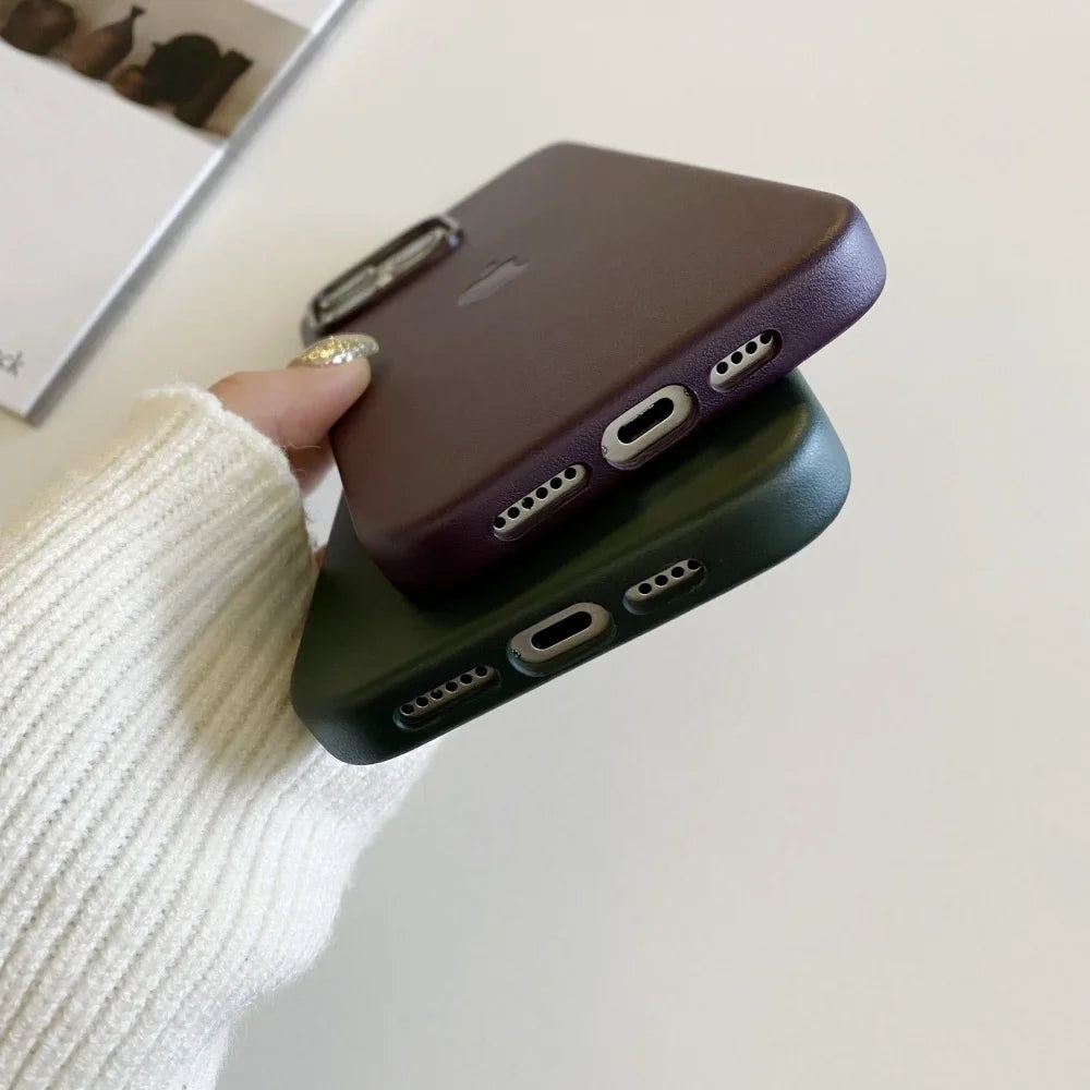 Leather Apple Magsafe Magnetic Case for iPhone 16 Series