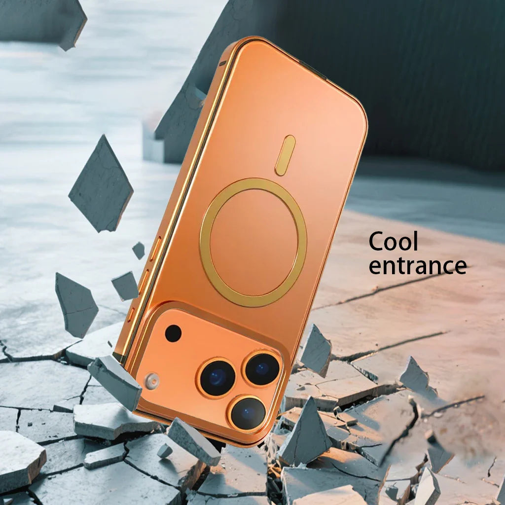 High-quality magnetic Phone case with anti-drop metal frame for iPhone 17