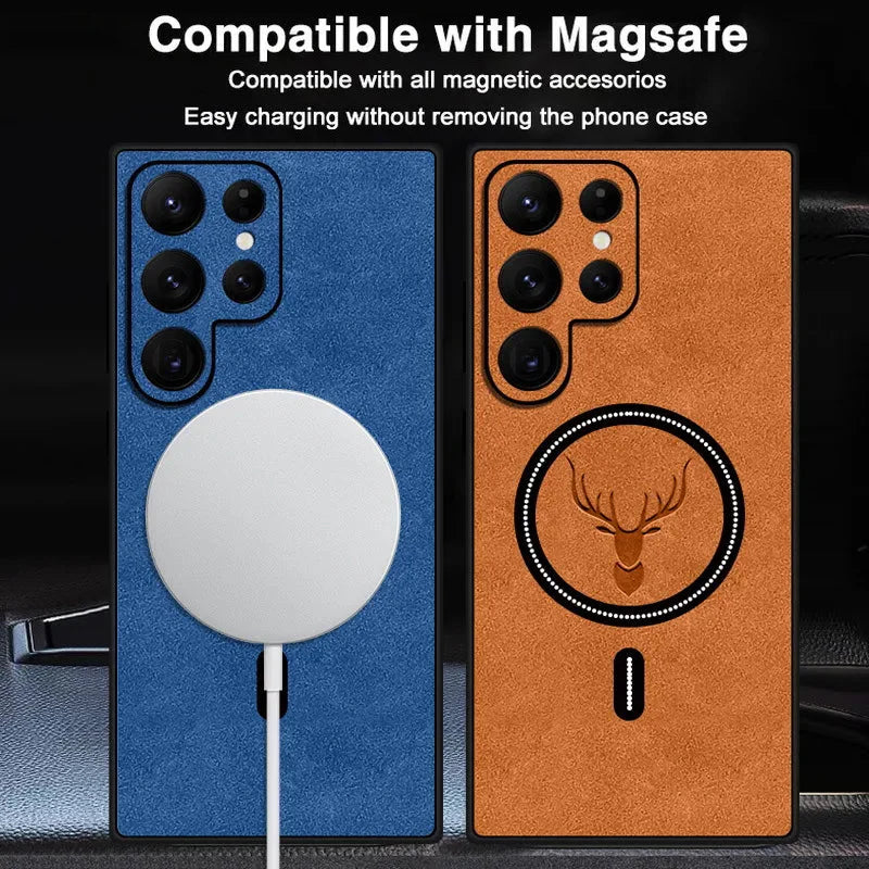 Magsade Leather Soft Silicone Case For Samsung S25 S24 s23S THEROXYMOB