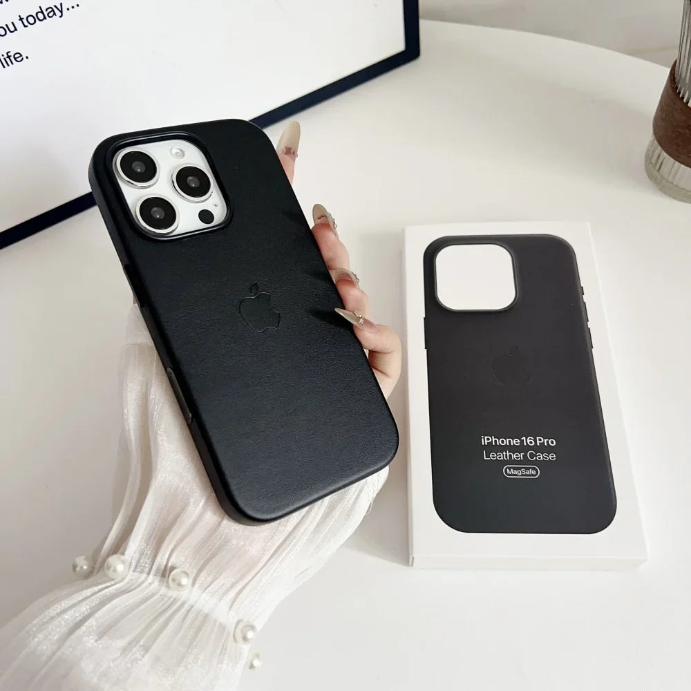 Leather Apple Magsafe Magnetic Case for iPhone 16 Series