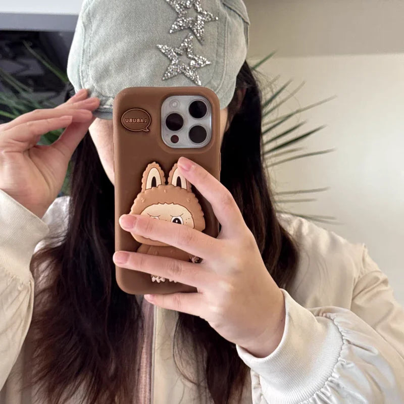 Cute 3D Labubu Cute Phone Case For iPhone 16 15 14