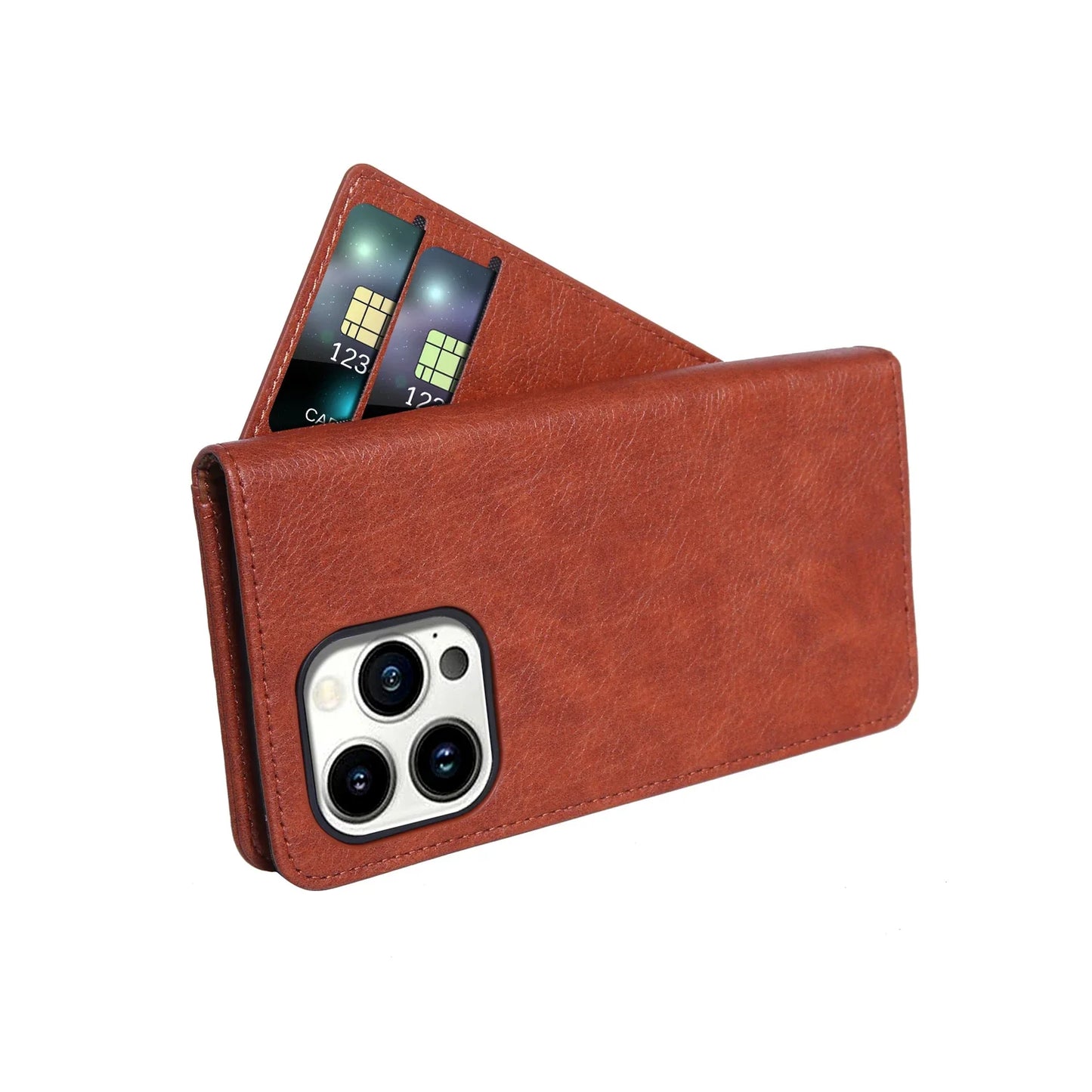 Luxury Leather Wallet Card Slot Holder Phone Case For iPhone 16 15 14