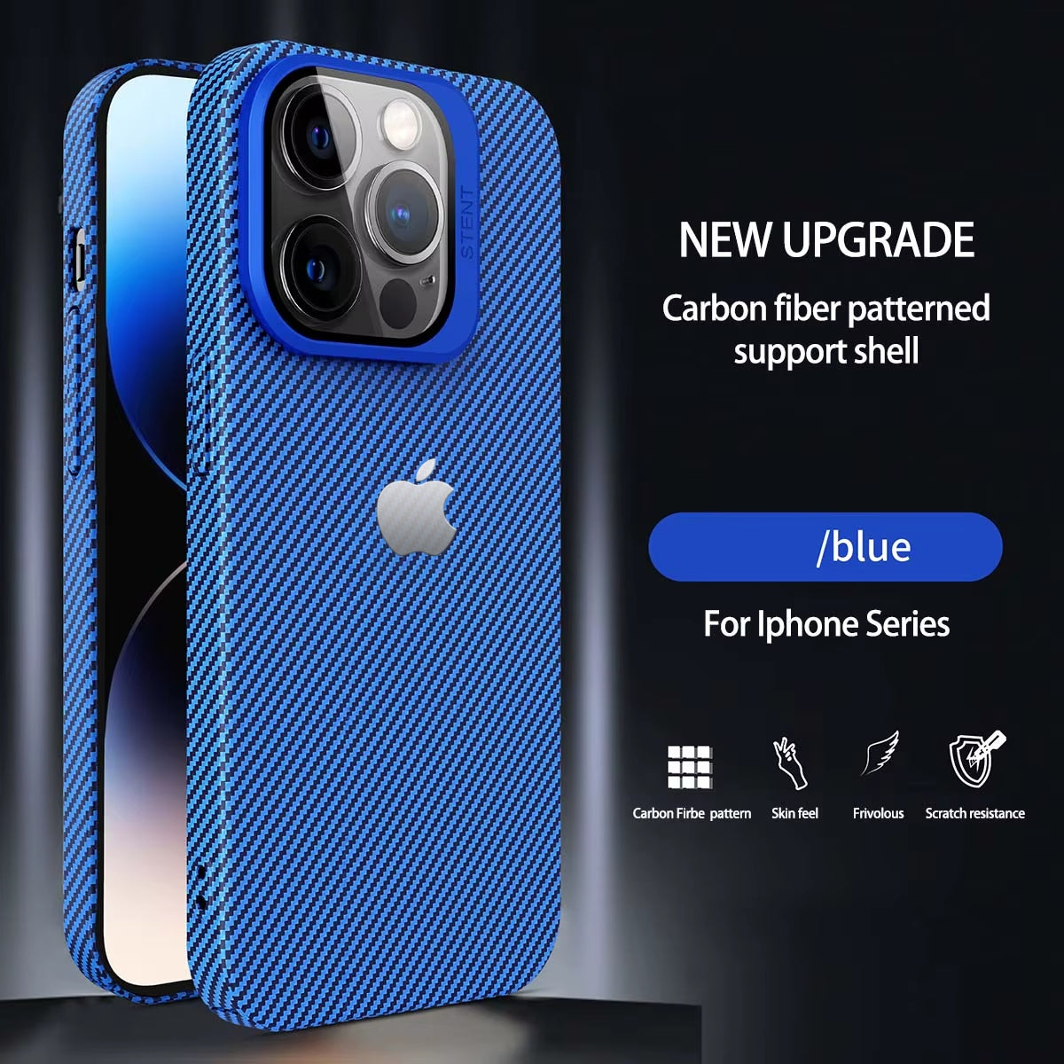 Magnetic Carbon Fiber Pattern Phone Case With Lens Protection For iPhone