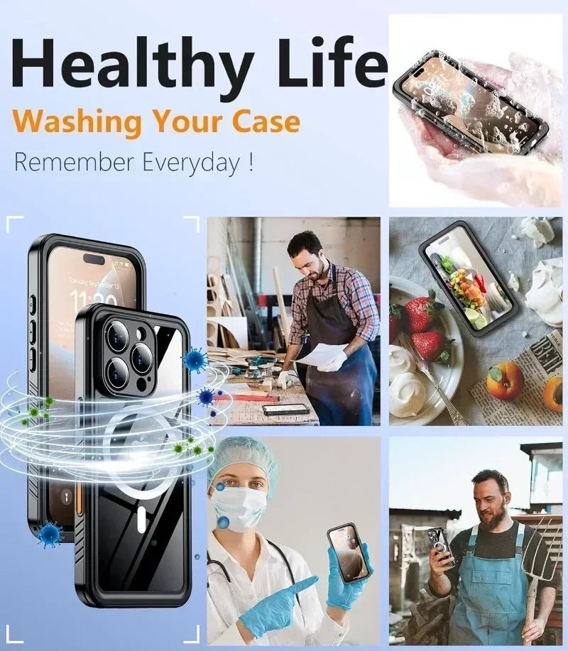 IP68 Waterproof Case For iPhone 16 15 14