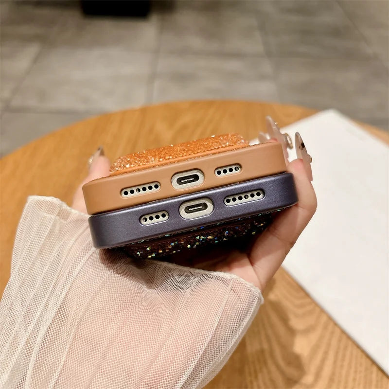 Luxury Diamond Wallet Phone Case For iPhone 16 15 14