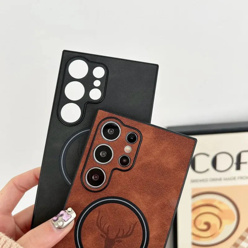 Magsade Leather Soft Silicone Case For Samsung S25 S24 s23S THEROXYMOB